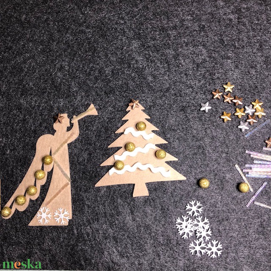 Adventi filcmézes díszítő játék - diy (csináld magad) - egységcsomag - Meska.hu