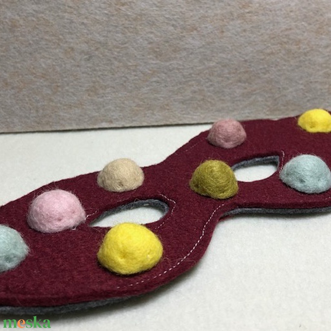 3D-s konfetti mintás filc maszk - ruha & divat - jelmez & álarc - álarc - Meska.hu