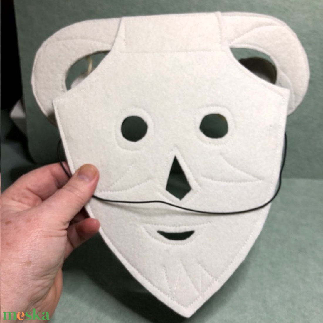 Busó ihletésű filc maszk-fekete - ruha & divat - jelmez & álarc - álarc - Meska.hu