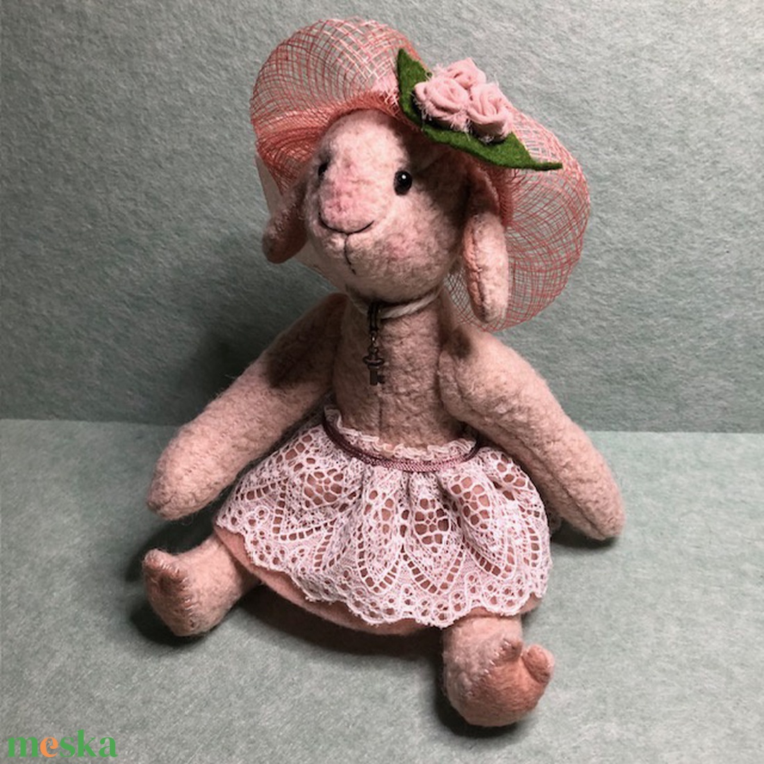 Bori bari, antikrózsaszín öltöztethető buklé bárány - játék & sport - plüssállat & játékfigura - plüss bárány - Meska.hu