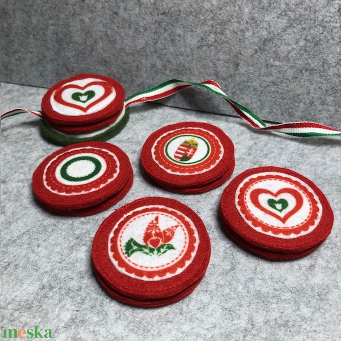 Magyaros filc memória játék-5 páros - játék & sport - készségfejlesztő és logikai játék - memória játékok - Meska.hu