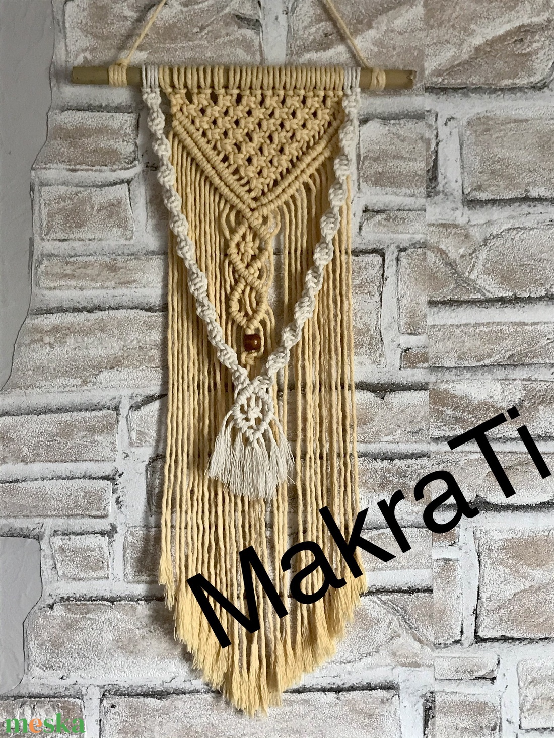 Makramé falidísz - otthon & életmód - dekoráció - fali és függő dekoráció - falra akasztható dekor - Meska.hu