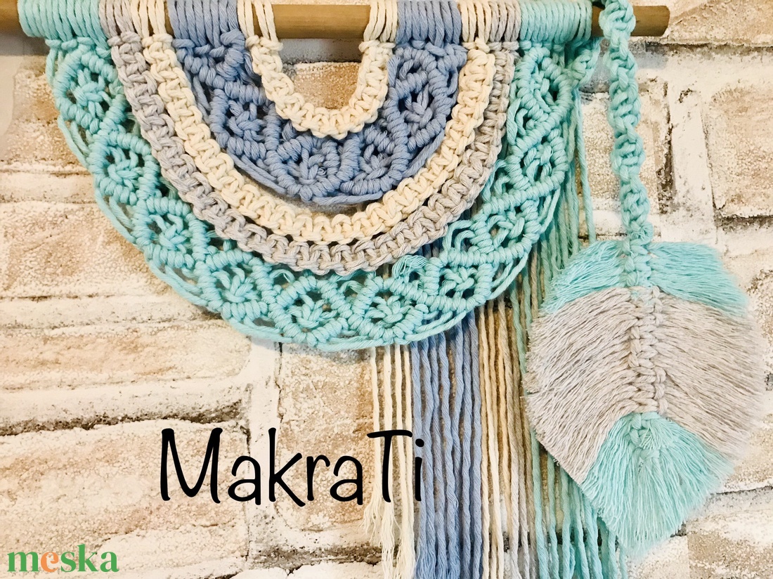 Makramé falidísz - otthon & életmód - dekoráció - fali és függő dekoráció - falra akasztható dekor - Meska.hu Makramé falidísz - otthon & életmód - dekoráció - fali és függő dekoráció - falra akasztható dekor - Meska.hu
