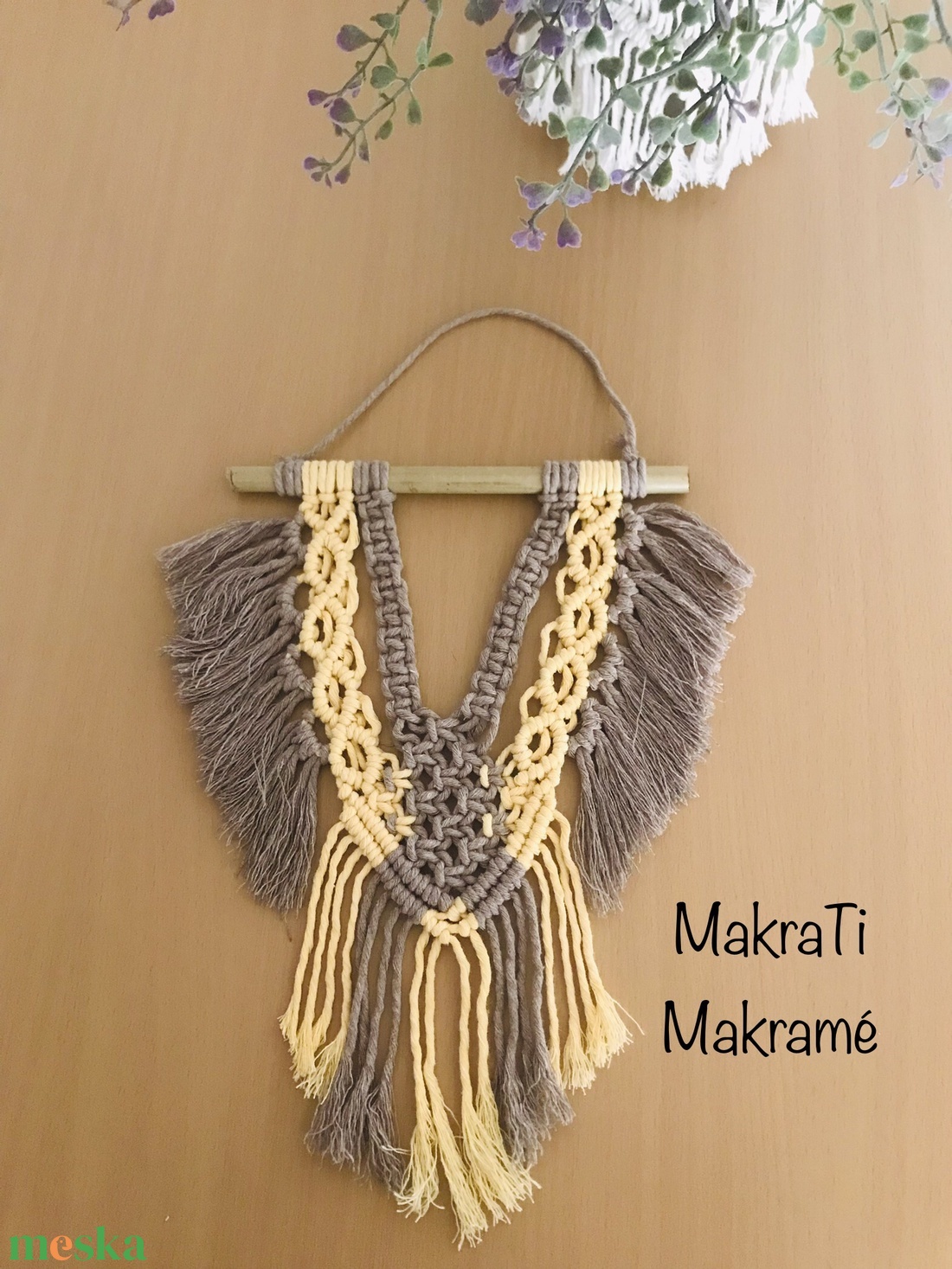 Mini makramé - otthon & életmód - dekoráció - fali és függő dekoráció - falra akasztható dekor - Meska.hu