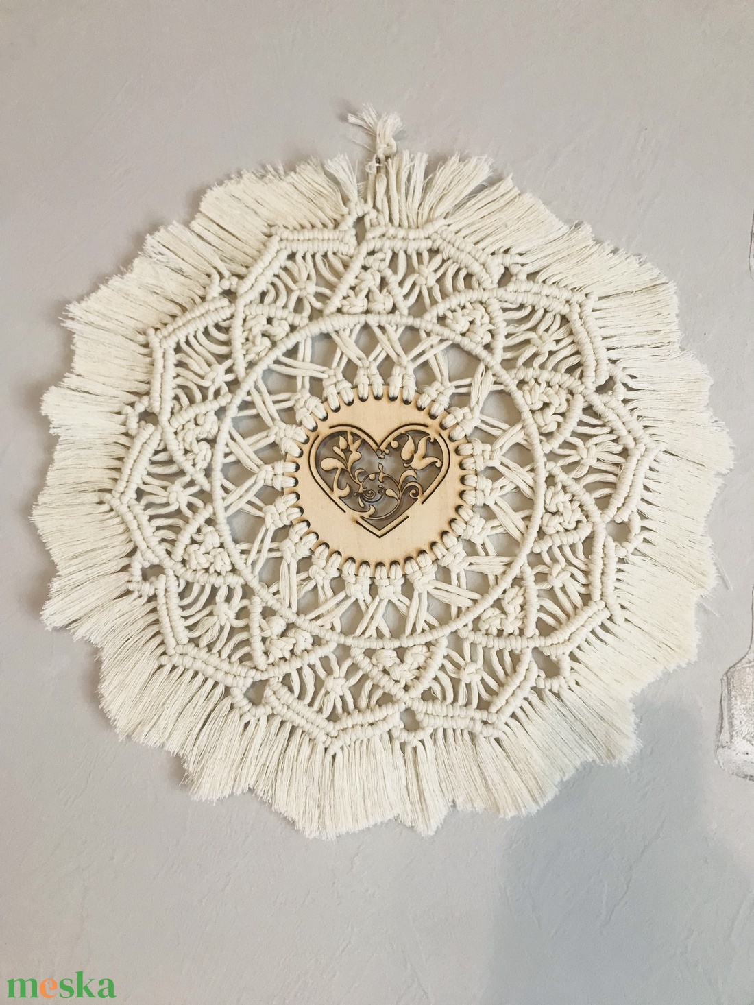 Makramé mandala dekoráció - otthon & életmód - dekoráció - spiritualitás - mandala - Meska.hu