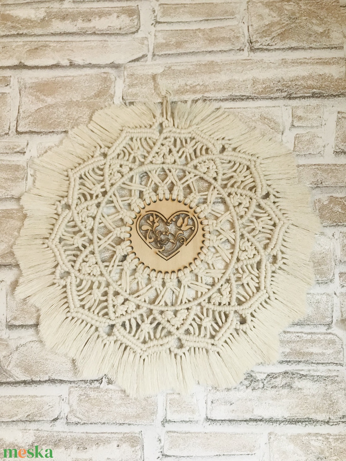 Makramé mandala dekoráció - otthon & életmód - dekoráció - spiritualitás - mandala - Meska.hu
