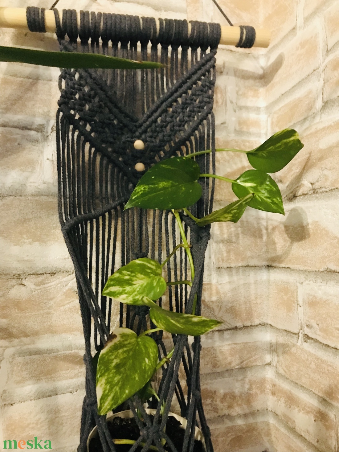 Makramé virágtartó - otthon & életmód - dekoráció - Meska.hu