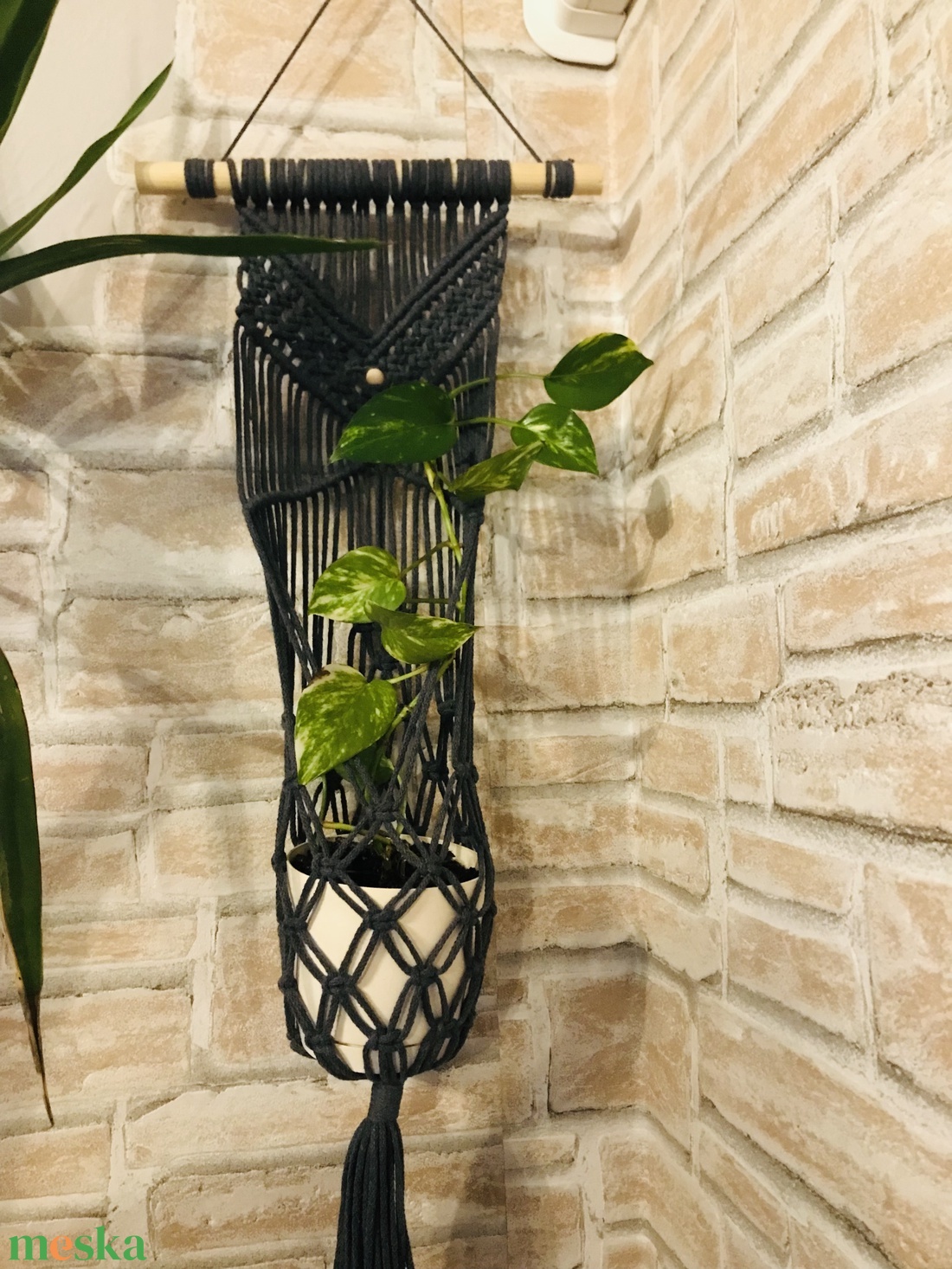 Makramé virágtartó - otthon & életmód - dekoráció - Meska.hu