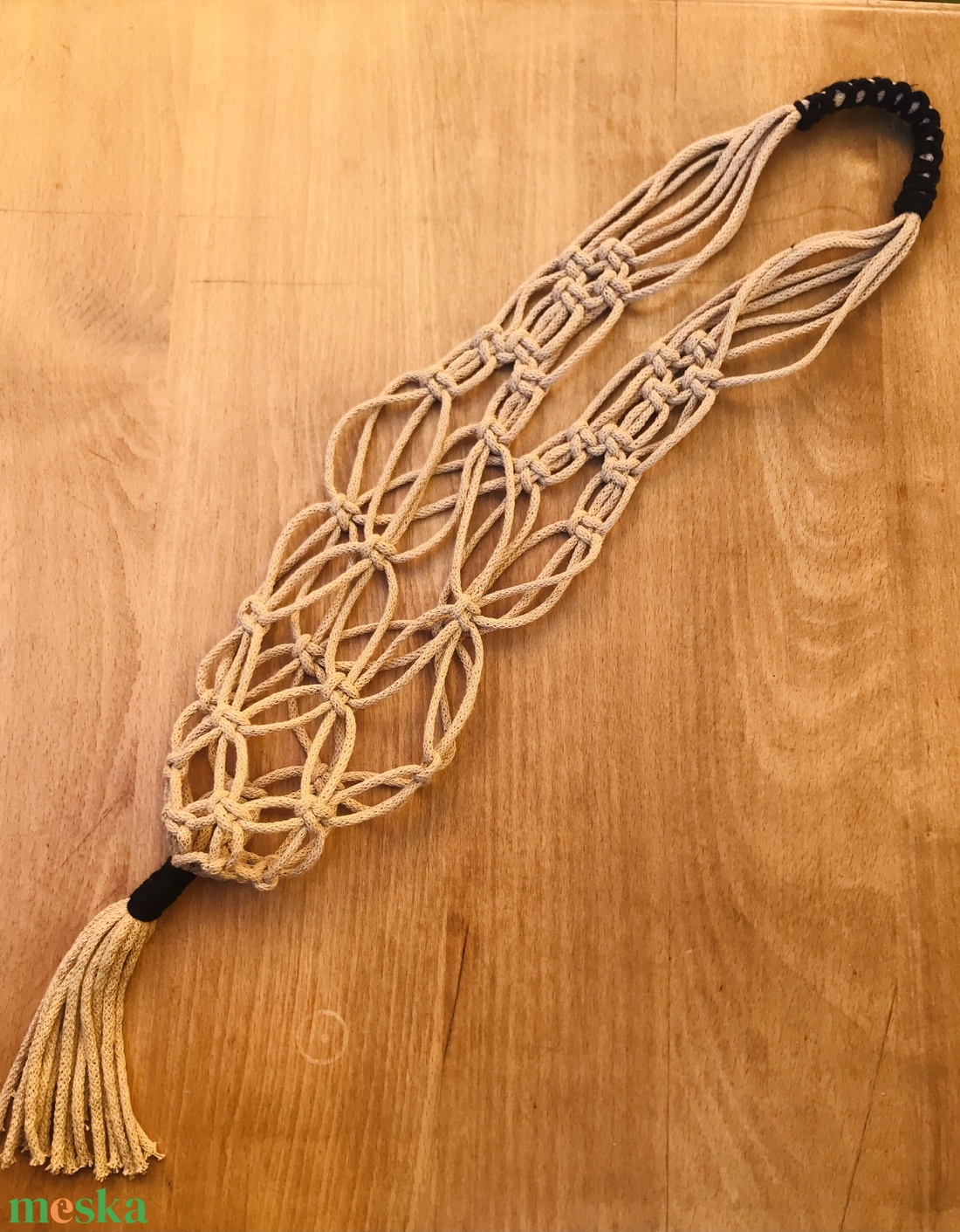 Makramé bortartó - otthon & életmód - konyhafelszerelés, tálalás - tálalás - bortartó - Meska.hu