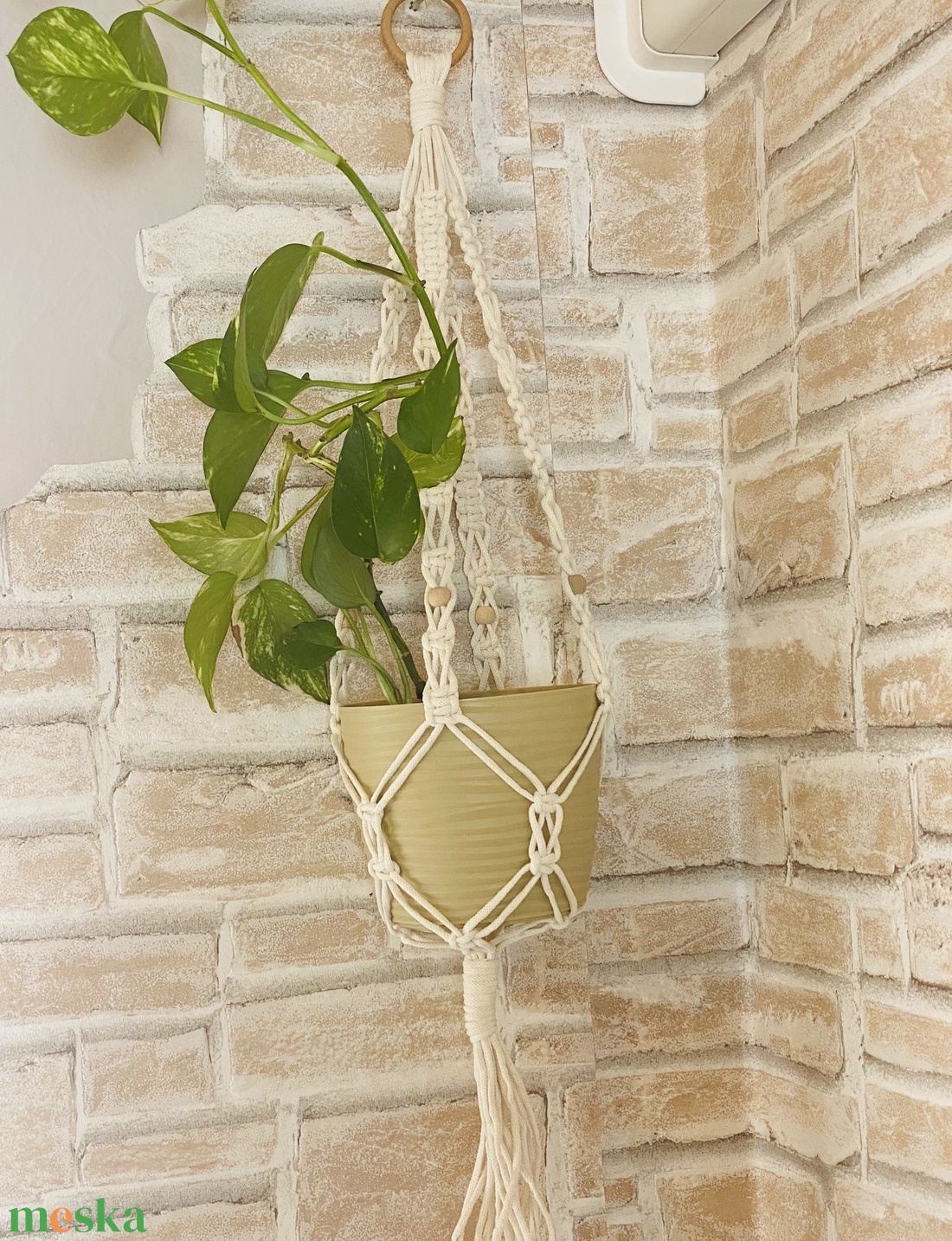 Makramé virágtartó - otthon & életmód - dekoráció - Meska.hu