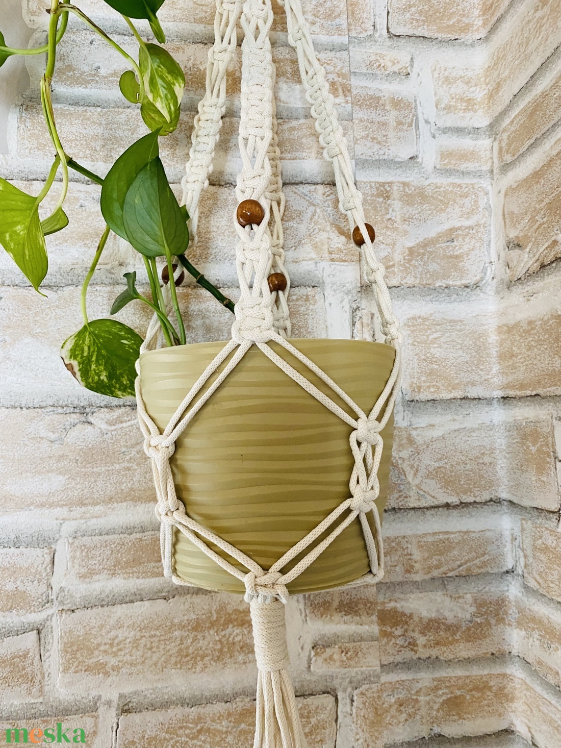 Makramé virágtartó - otthon & életmód - dekoráció - Meska.hu