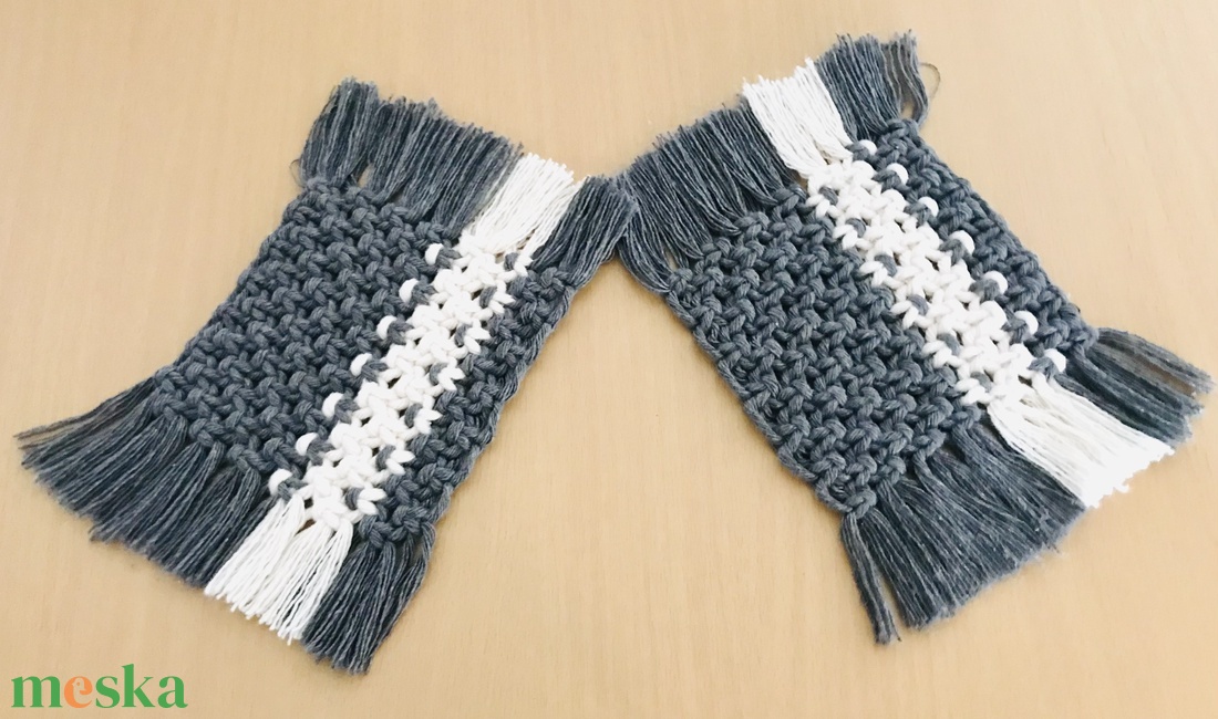 Makramé poháralátét - otthon & életmód - konyhafelszerelés, tálalás - tálalás - tányér- és poháralátét - Meska.hu