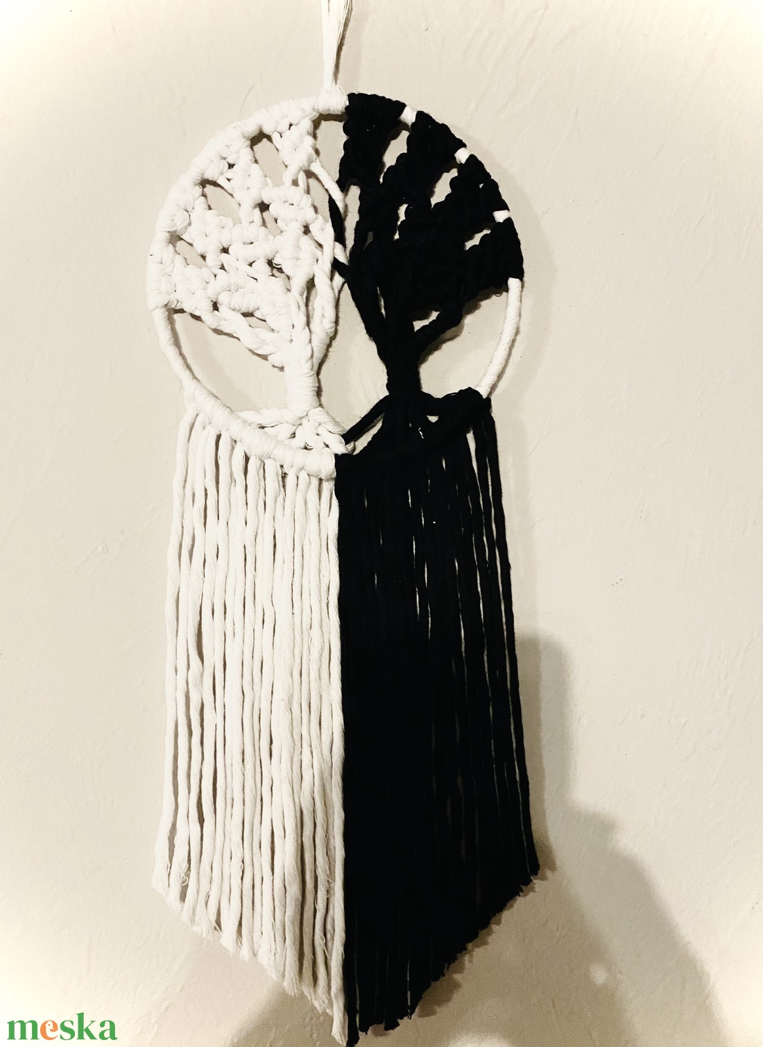 Életfa fekete-fehér - otthon & életmód - dekoráció - fali és függő dekoráció - álomfogó - Meska.hu