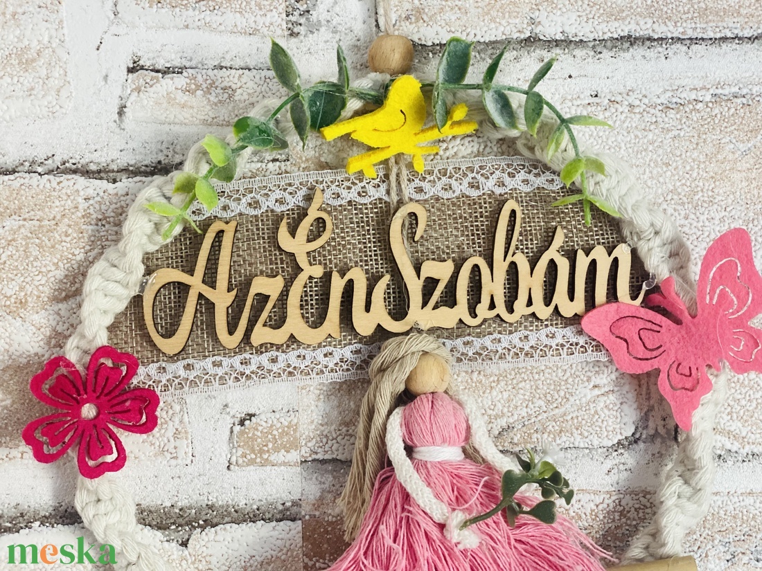 Makramé  - én szobám dekoráció - otthon & életmód - dekoráció - fali és függő dekoráció - falra akasztható dekor - Meska.hu