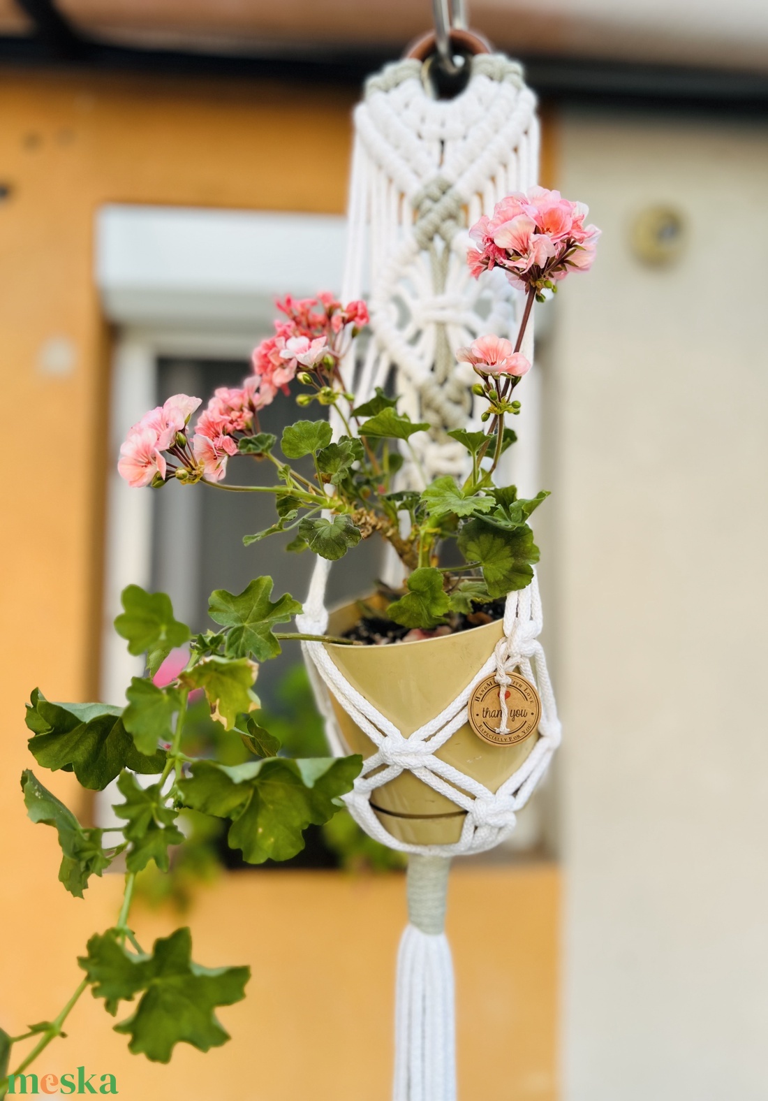 Makramé virágtartó - otthon & életmód - dekoráció - Meska.hu