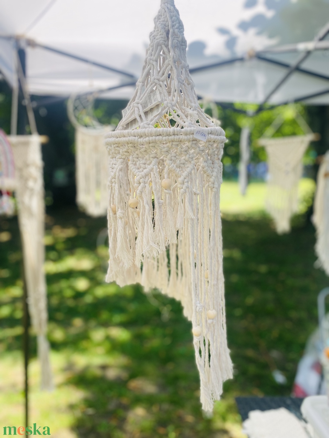 Makramé hangulatlámpa/lampion - otthon & életmód - lámpa - hangulatlámpa - Meska.hu