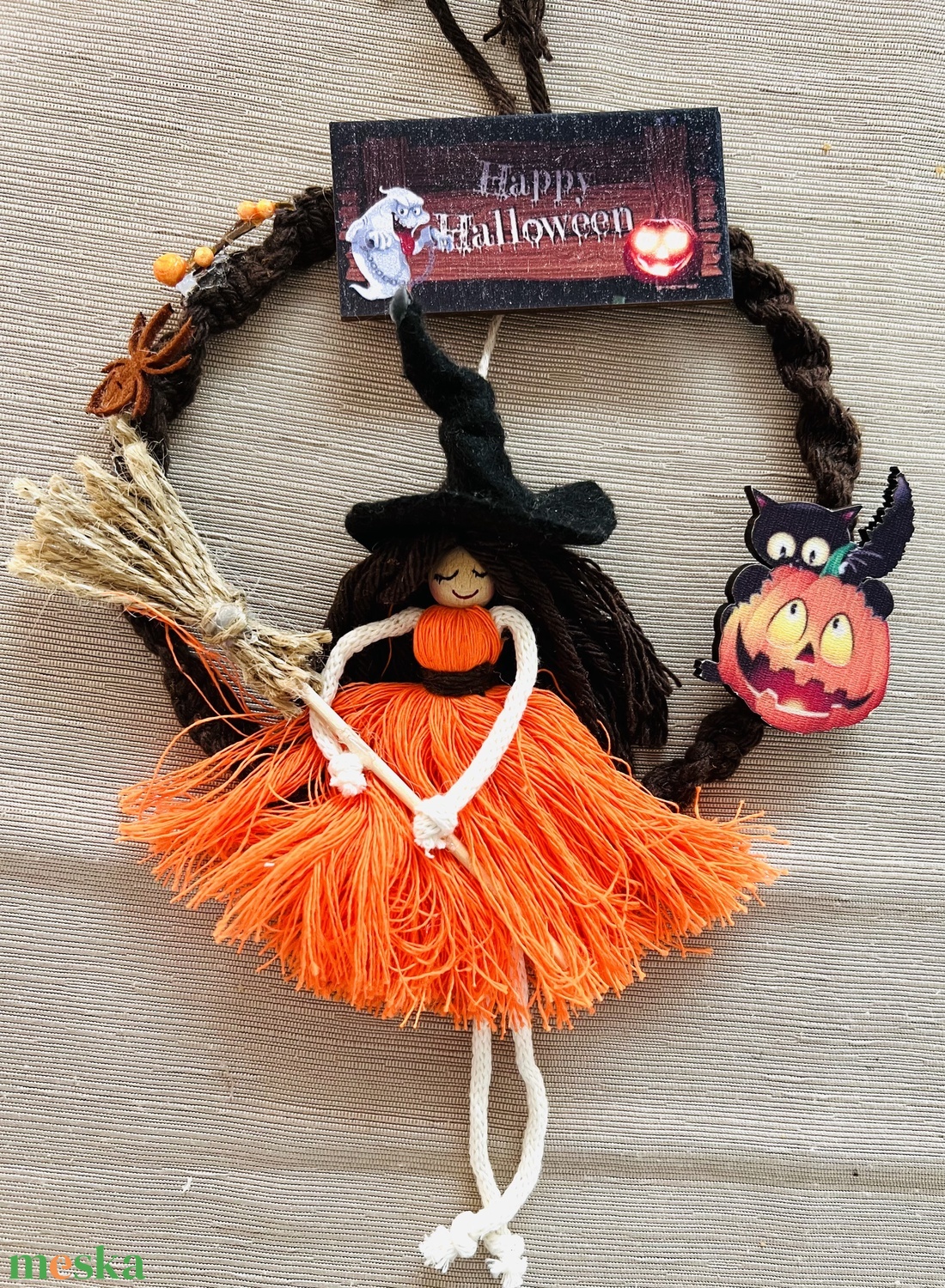 Halloween Boszi kopogtató - otthon & életmód - dekoráció - halloween - halloweeni ajtódíszek és ablakdíszek - Meska.hu Halloween Boszi kopogtató - otthon & életmód - dekoráció - halloween - halloweeni ajtódíszek és ablakdíszek - Meska.hu