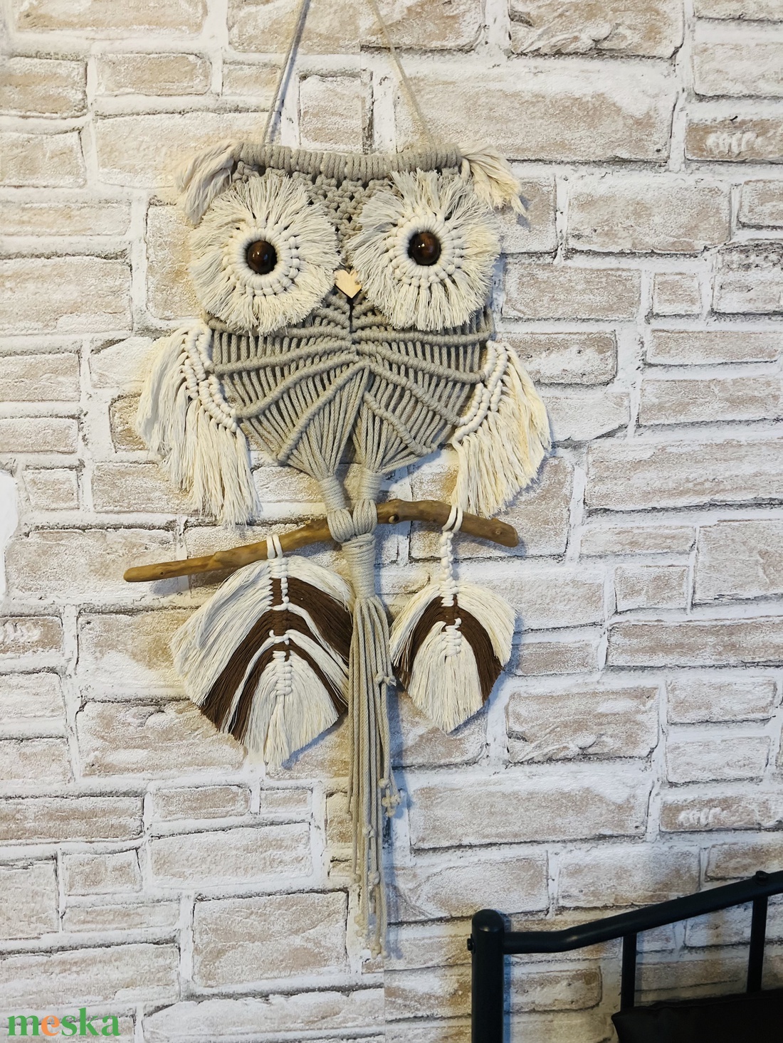 Baglyos leveles Makramé falidísz - otthon & életmód - dekoráció - fali és függő dekoráció - falra akasztható dekor - Meska.hu Baglyos leveles Makramé falidísz - otthon & életmód - dekoráció - fali és függő dekoráció - falra akasztható dekor - Meska.hu