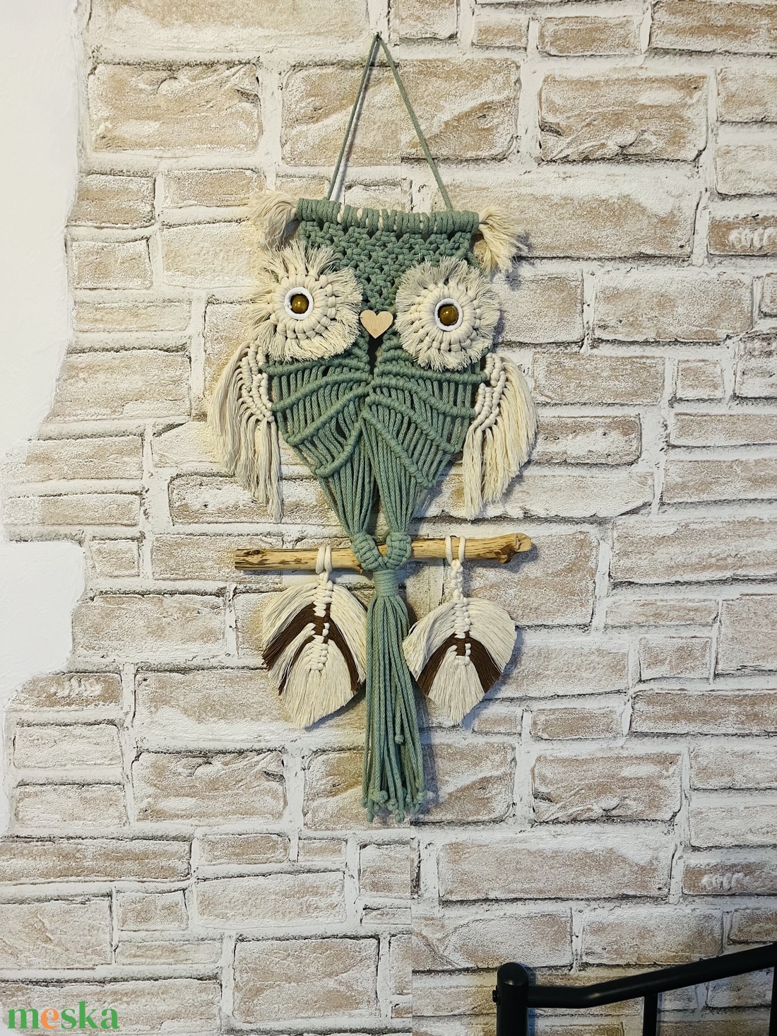 Baglyos-leveles Makramé falidísz - otthon & életmód - dekoráció - fali és függő dekoráció - falra akasztható dekor - Meska.hu Baglyos-leveles Makramé falidísz - otthon & életmód - dekoráció - fali és függő dekoráció - falra akasztható dekor - Meska.hu