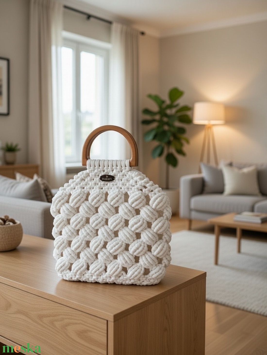 Makramé buborék táska - táska & tok - kézitáska & válltáska - vállon átvethető táska - Meska.hu
