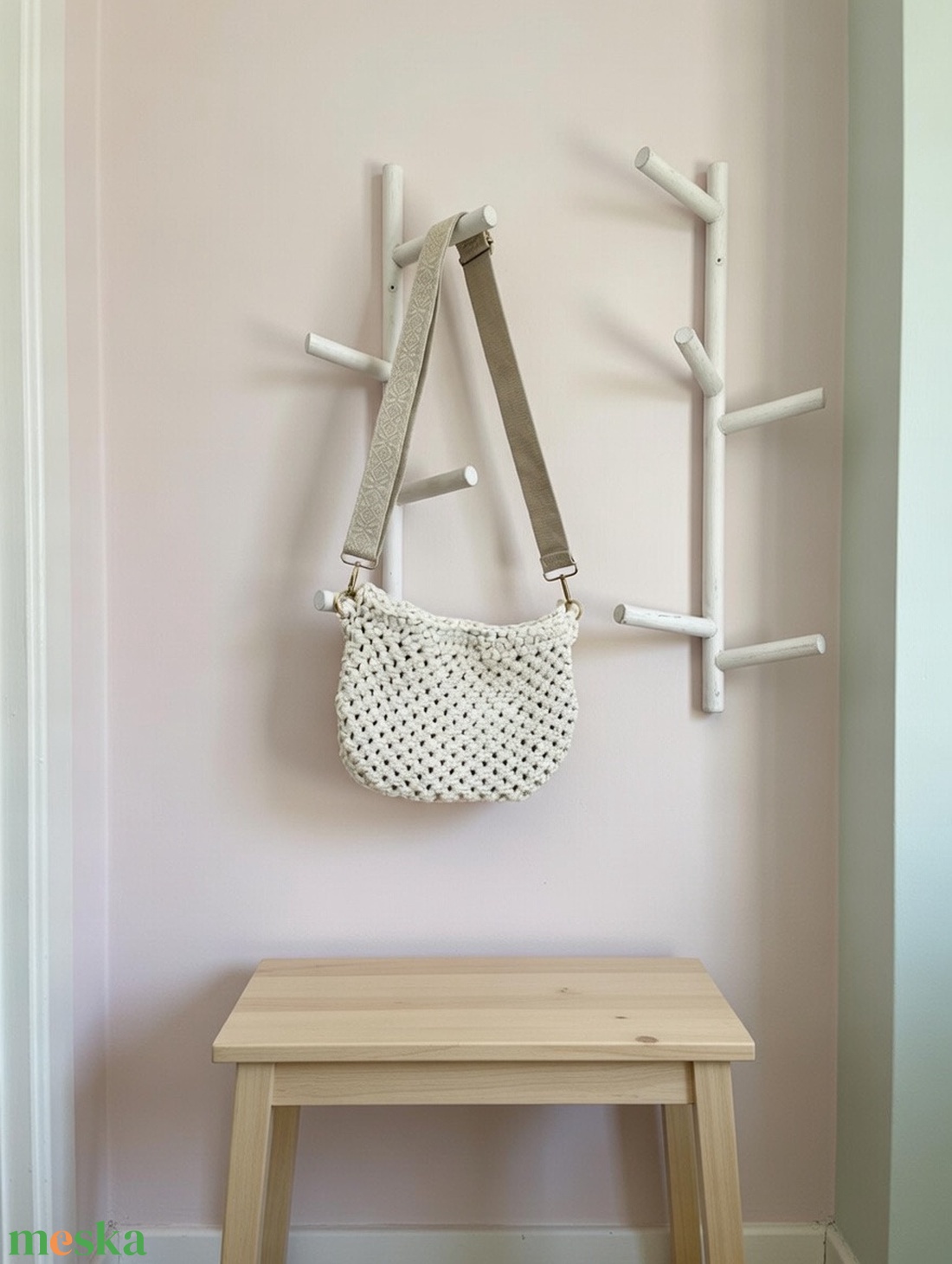 Makramé táska - táska & tok - kézitáska & válltáska - vállon átvethető táska - Meska.hu