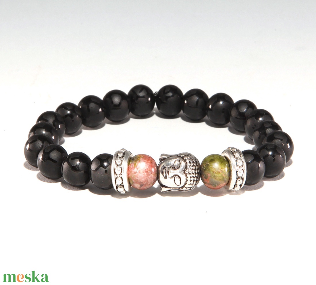 Buddhafejes ónix -unakit karkötő - ékszer - karkötő - ásványkarkötő - Meska.hu Buddhafejes ónix -unakit karkötő - ékszer - karkötő - ásványkarkötő - Meska.hu
