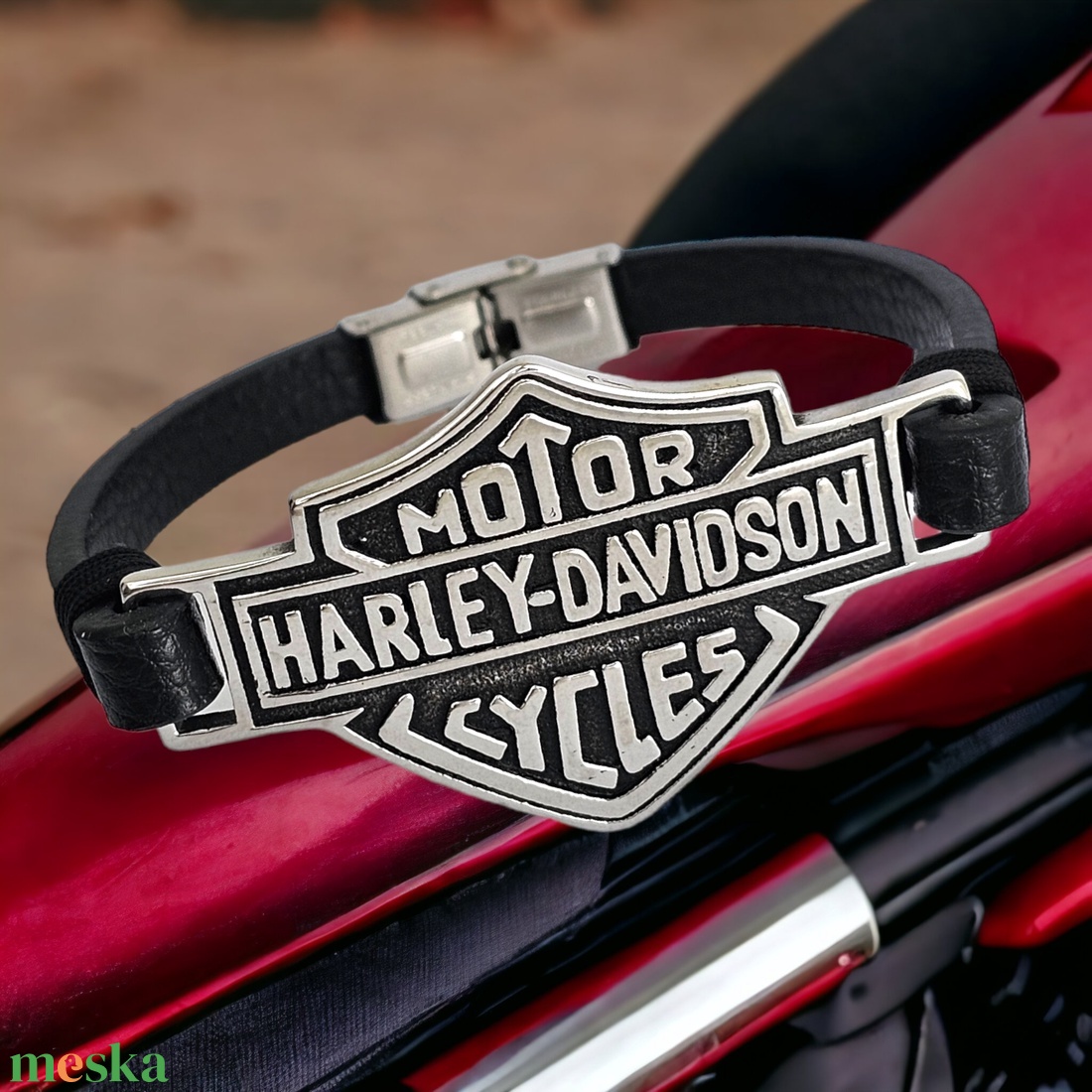 Harley cycles férfi karkötő egzotikus bőrrel - ékszer - karkötő - karkötő medállal - Meska.hu Harley cycles férfi karkötő egzotikus bőrrel - ékszer - karkötő - karkötő medállal - Meska.hu