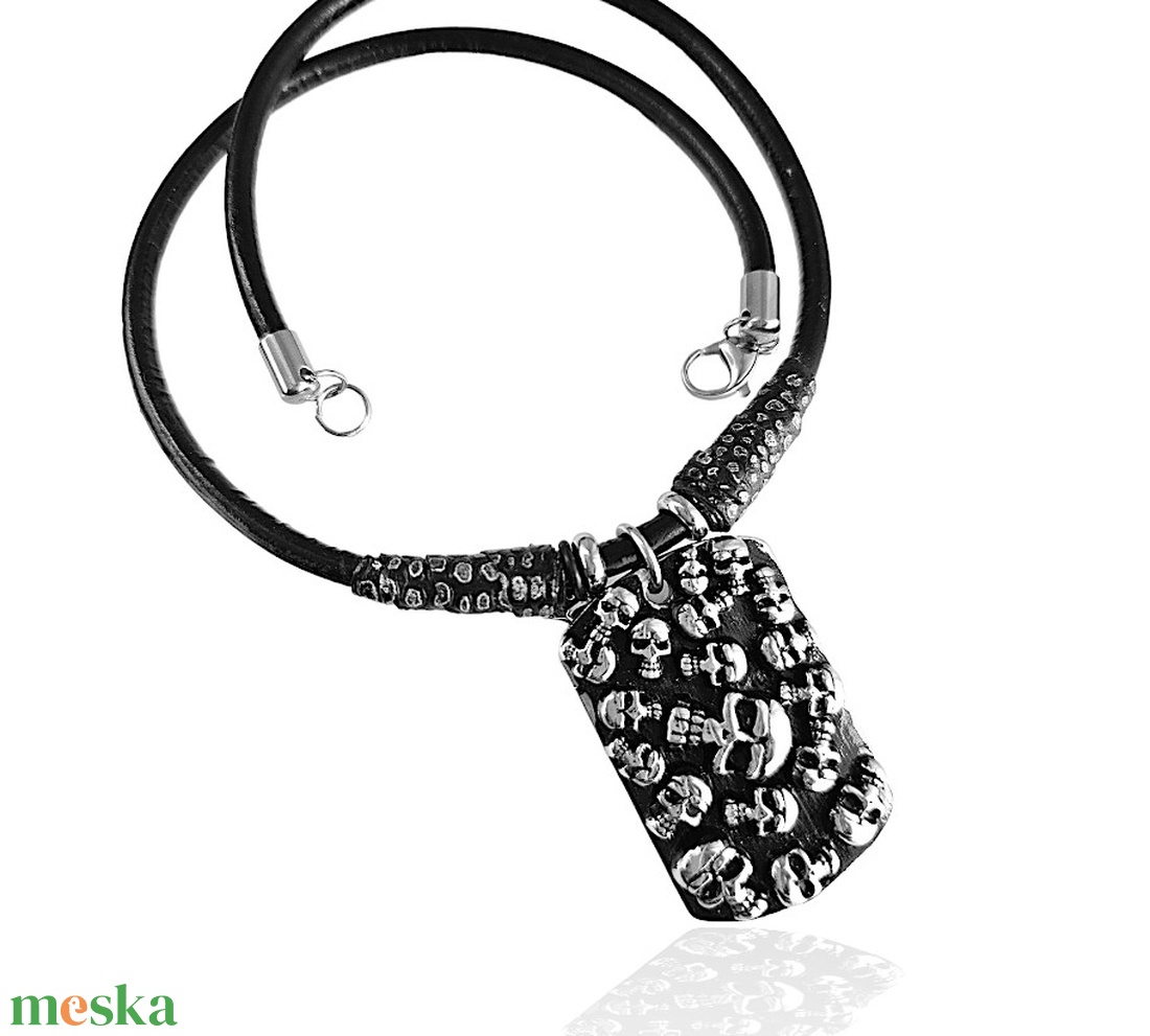 Árnyéklelkek - apró skullfejes bőrnyaklánc - ékszer - nyaklánc - medálos nyaklánc - Meska.hu Árnyéklelkek - apró skullfejes bőrnyaklánc - ékszer - nyaklánc - medálos nyaklánc - Meska.hu