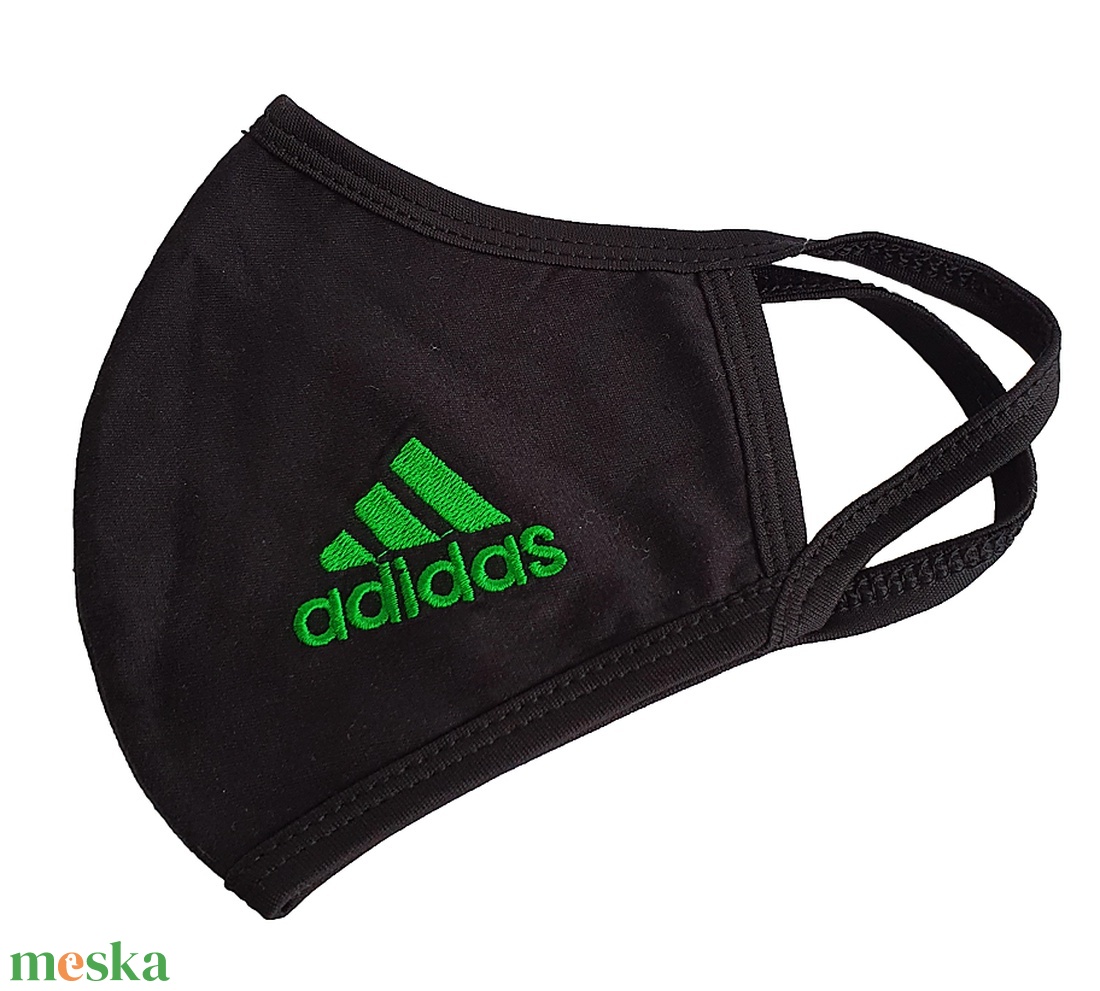Adidas hímzett textil felnőtt szájmaszk, maszk,  - ruha & divat - maszk, arcmaszk - Meska.hu