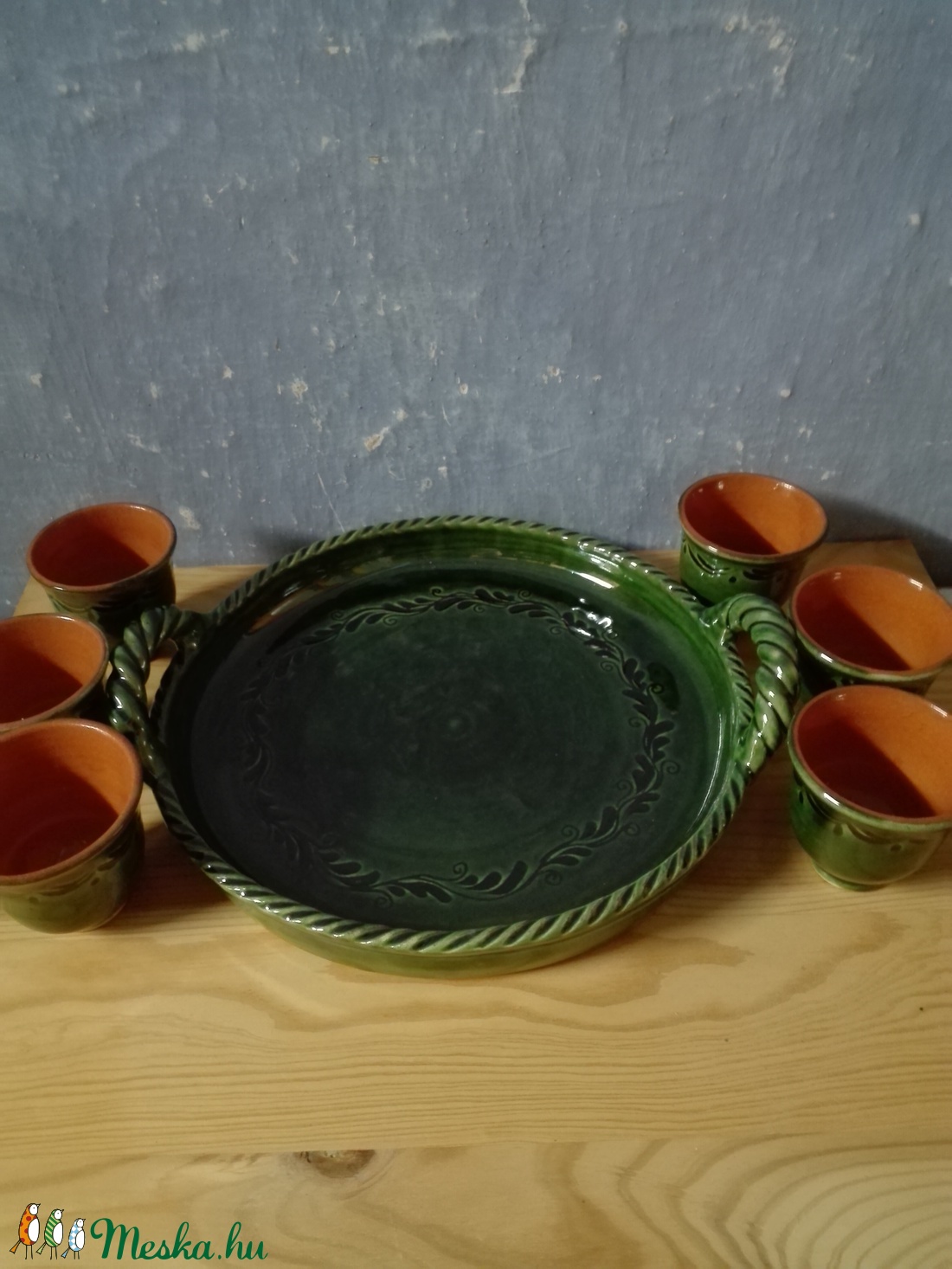 Zöld pálinkás pohár készlet tálcával - otthon & életmód - konyhafelszerelés, tálalás - Meska.hu Zöld pálinkás pohár készlet tálcával - otthon & életmód - konyhafelszerelés, tálalás - Meska.hu