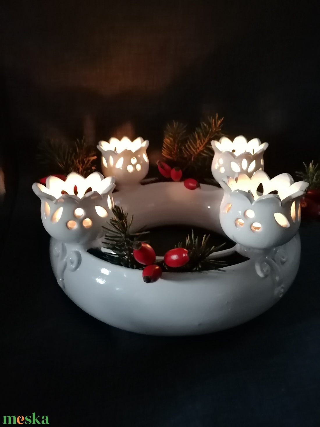  Adventi koszorú 5. - karácsony - adventi díszek - adventi koszorú - Meska.hu