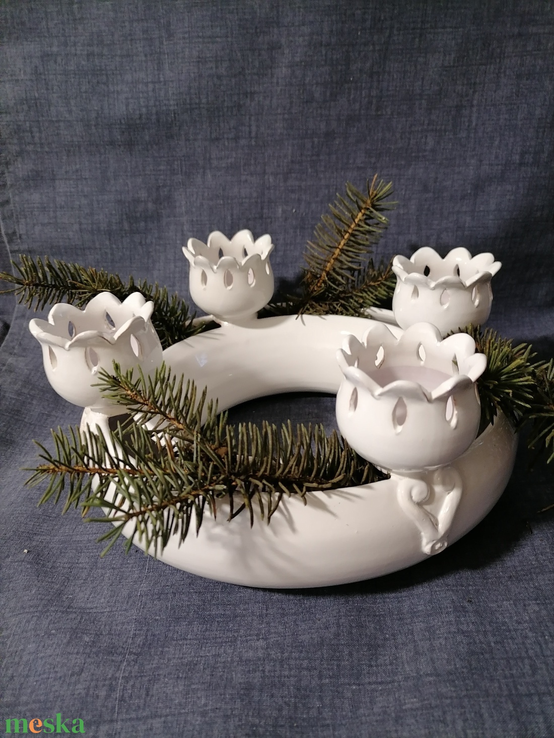  Adventi koszorú 6. - karácsony - adventi díszek - adventi koszorú - Meska.hu