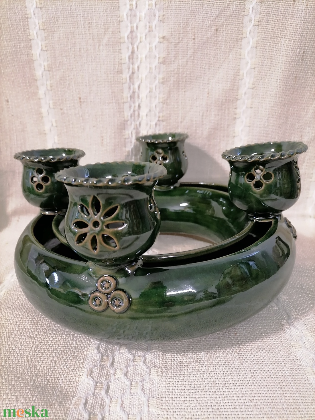  Adventi koszorú 4. - karácsony - adventi díszek - adventi koszorú - Meska.hu