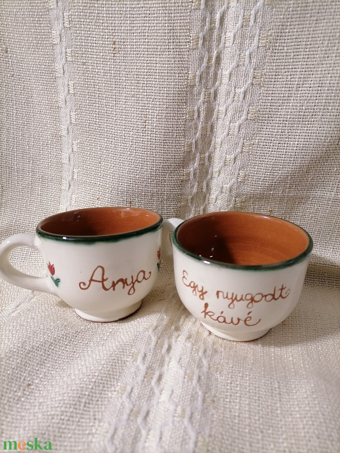 Tulipános kávés csészék Máténak - otthon & életmód - konyhafelszerelés, tálalás - tálalás - bögre & csésze - Meska.hu