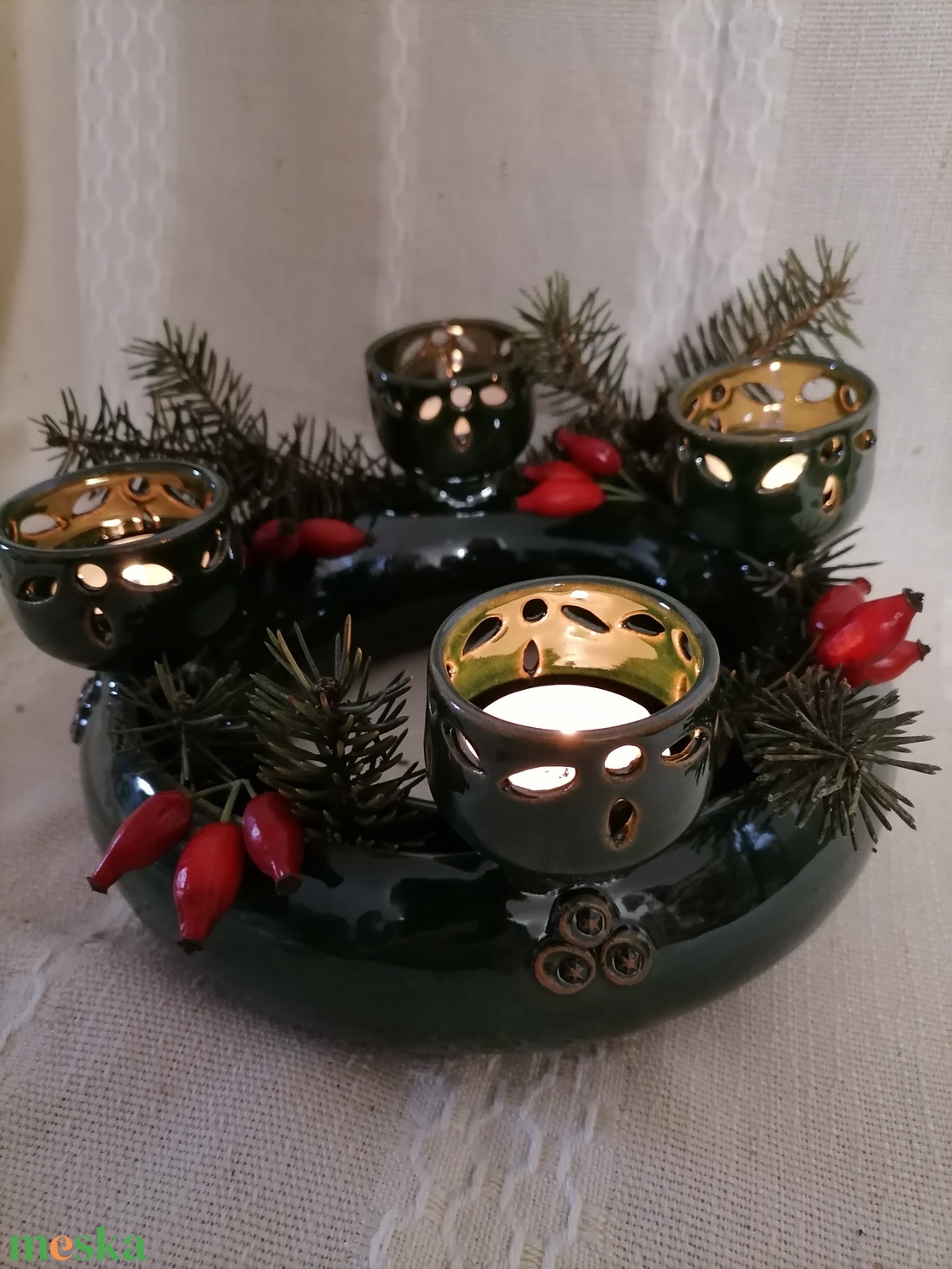  Adventi koszorú 10. - karácsony - adventi díszek - adventi koszorú - Meska.hu