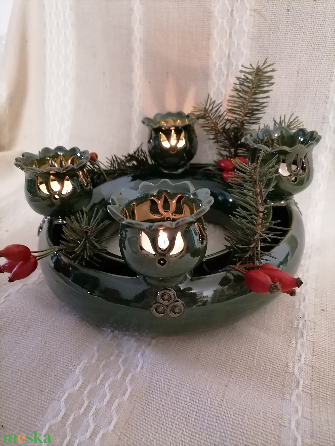  Adventi koszorú 11. - karácsony - adventi díszek - adventi koszorú - Meska.hu