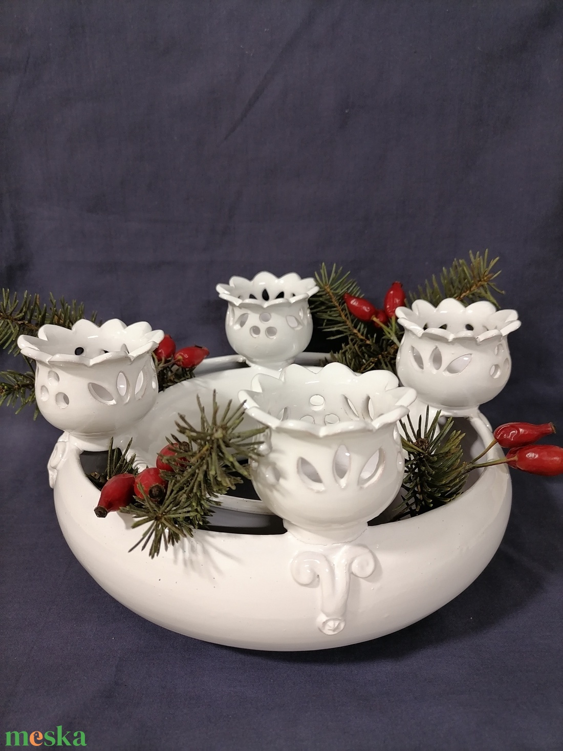  Adventi koszorú 12. - karácsony - adventi díszek - adventi koszorú - Meska.hu