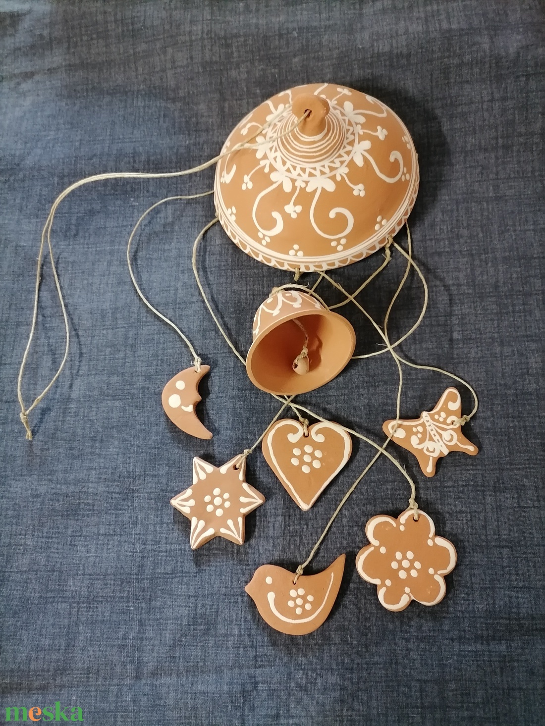 Szélcsengő vegyes mintával - otthon & életmód - ház & kert - szélcsengő - Meska.hu