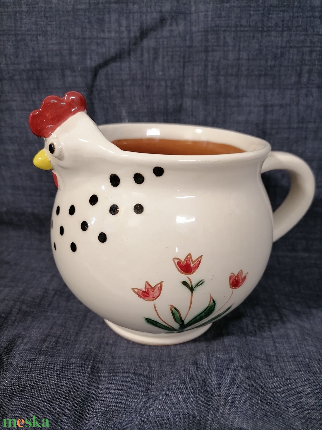 Tulipános tyúkocska bögre - otthon & életmód - konyhafelszerelés, tálalás - tálalás - bögre & csésze - Meska.hu