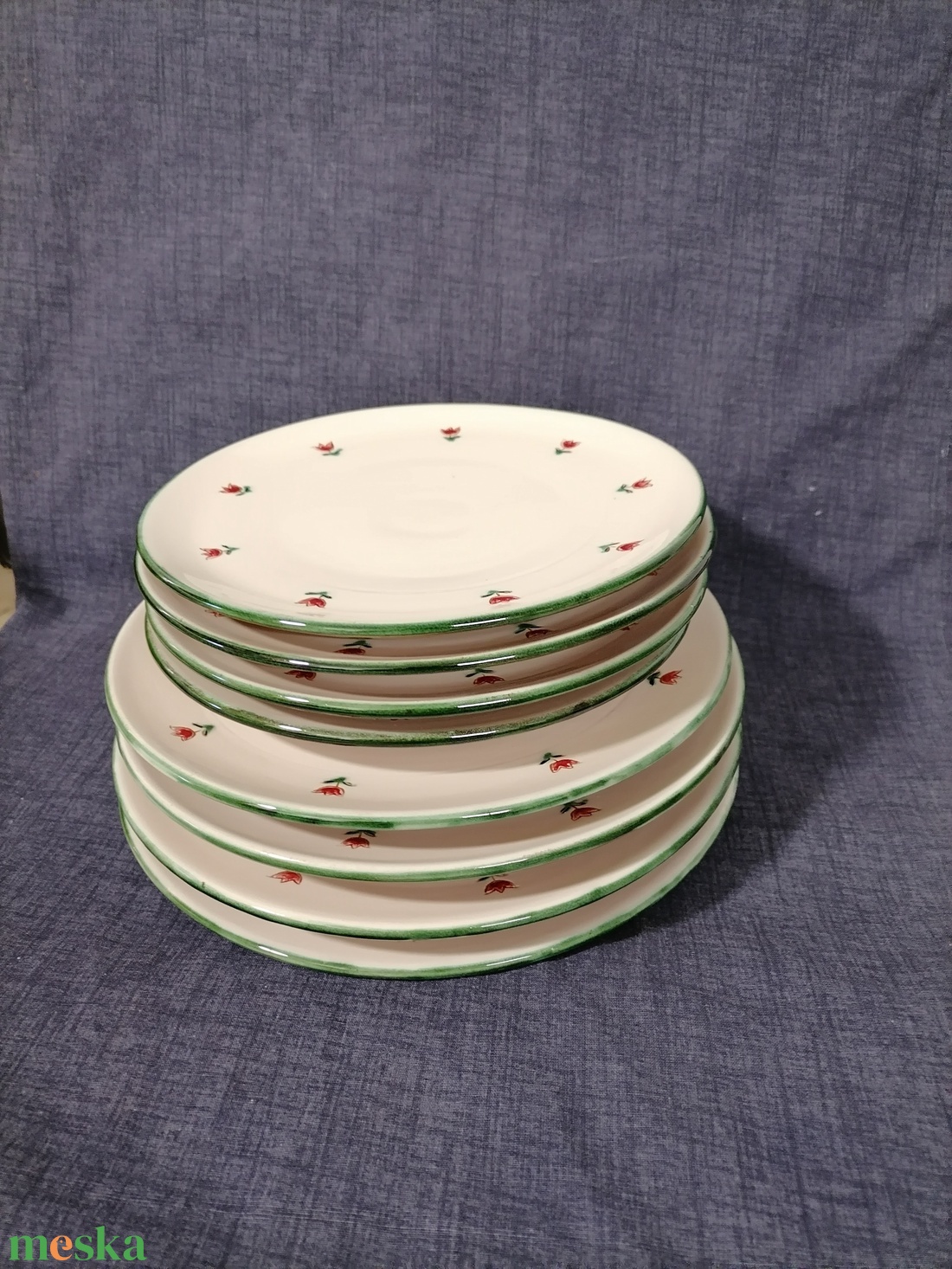 Tulipános tányérok Kingának - otthon & életmód - konyhafelszerelés, tálalás - tálalás - bögre & csésze - Meska.hu