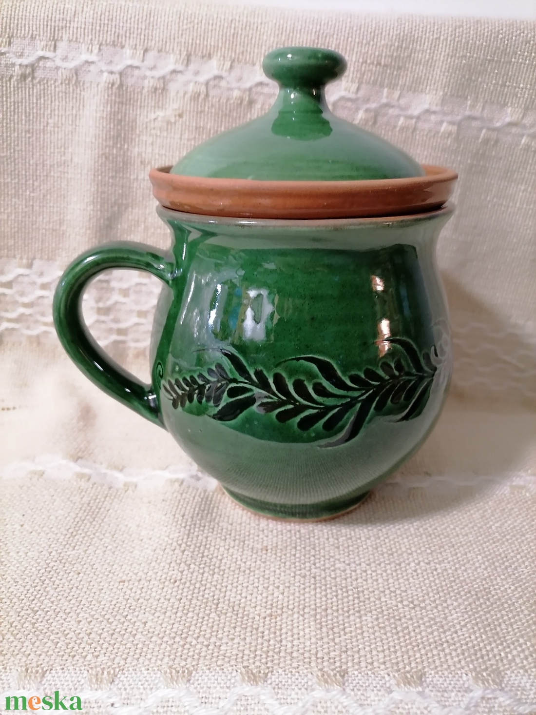 Túri zöld  nagy bögre - otthon & életmód - konyhafelszerelés, tálalás - tálalás - bögre & csésze - Meska.hu