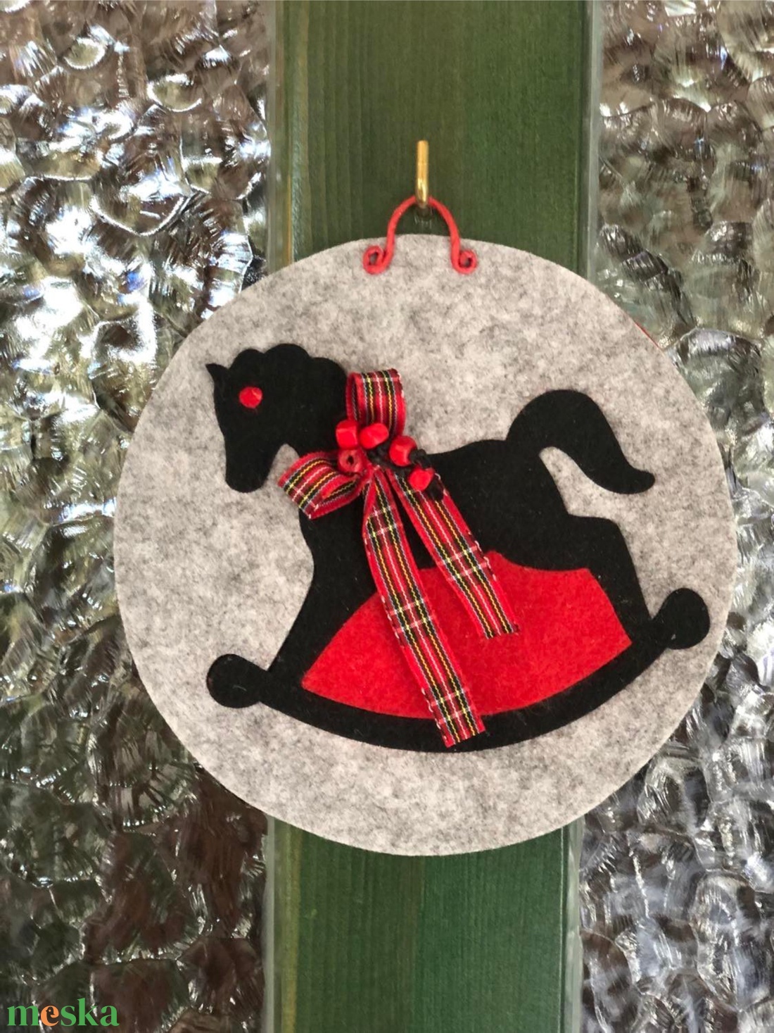 Hintaló karácsonyra 1 db - otthon & életmód - dekoráció - ajtó- és ablak dekoráció - ajtódísz & kopogtató - Meska.hu