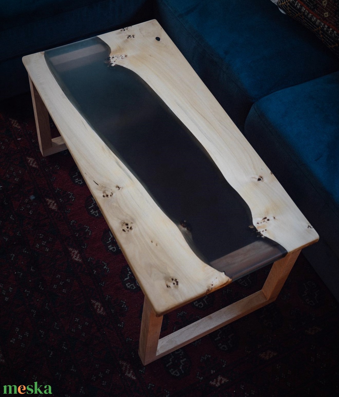 Epoxi design nyárfa dohányzóasztal (River table) - otthon & lakás - bútor - asztal - Meska.hu Epoxi design nyárfa dohányzóasztal (River table) - otthon & lakás - bútor - asztal - Meska.hu