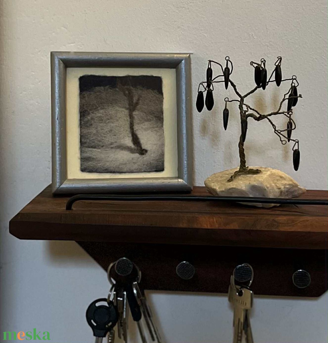 Téli tűnemezelt kép - otthon & életmód - dekoráció - fali és függő dekoráció - falra akasztható dekor - Meska.hu