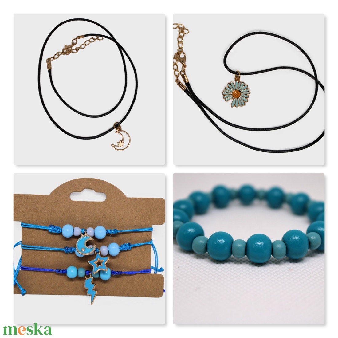 Kék katicás női ajándékcsomag - ékszer - ékszerszett - Meska.hu