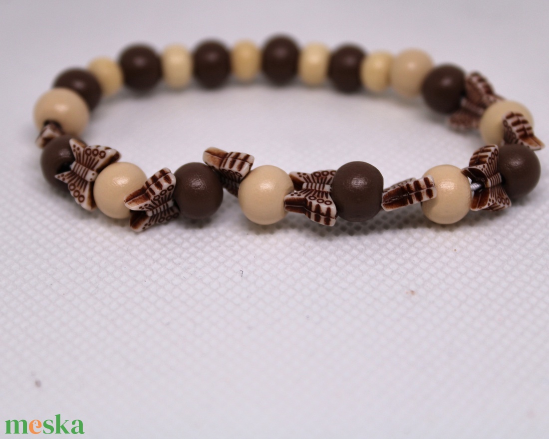 Női pillangós karkötő - ékszer - karkötő - gyöngyös karkötő - Meska.hu