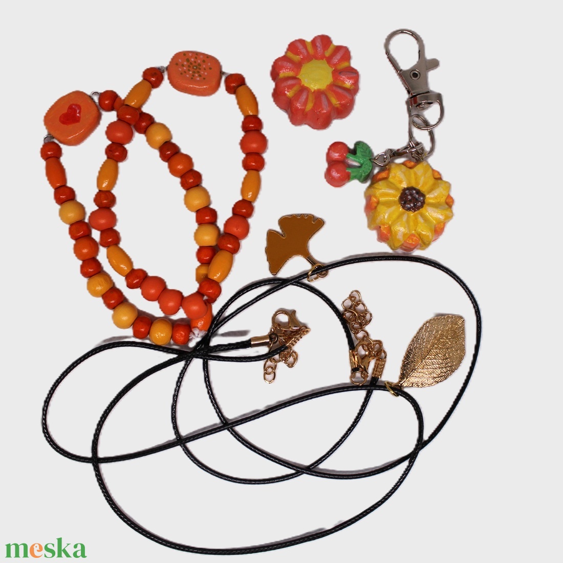 Narancs női ajándékcsomag - ékszer - ékszerszett - Meska.hu