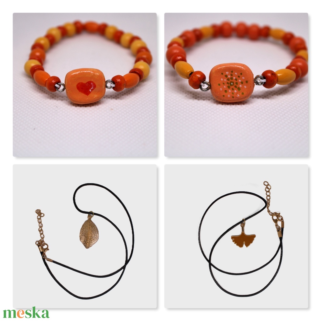 Narancs női ajándékcsomag - ékszer - ékszerszett - Meska.hu