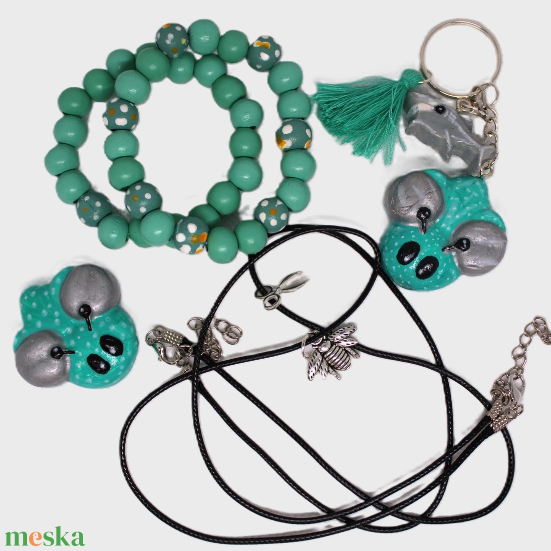 Zöld női ajándékcsomag - ékszer - ékszerszett - Meska.hu