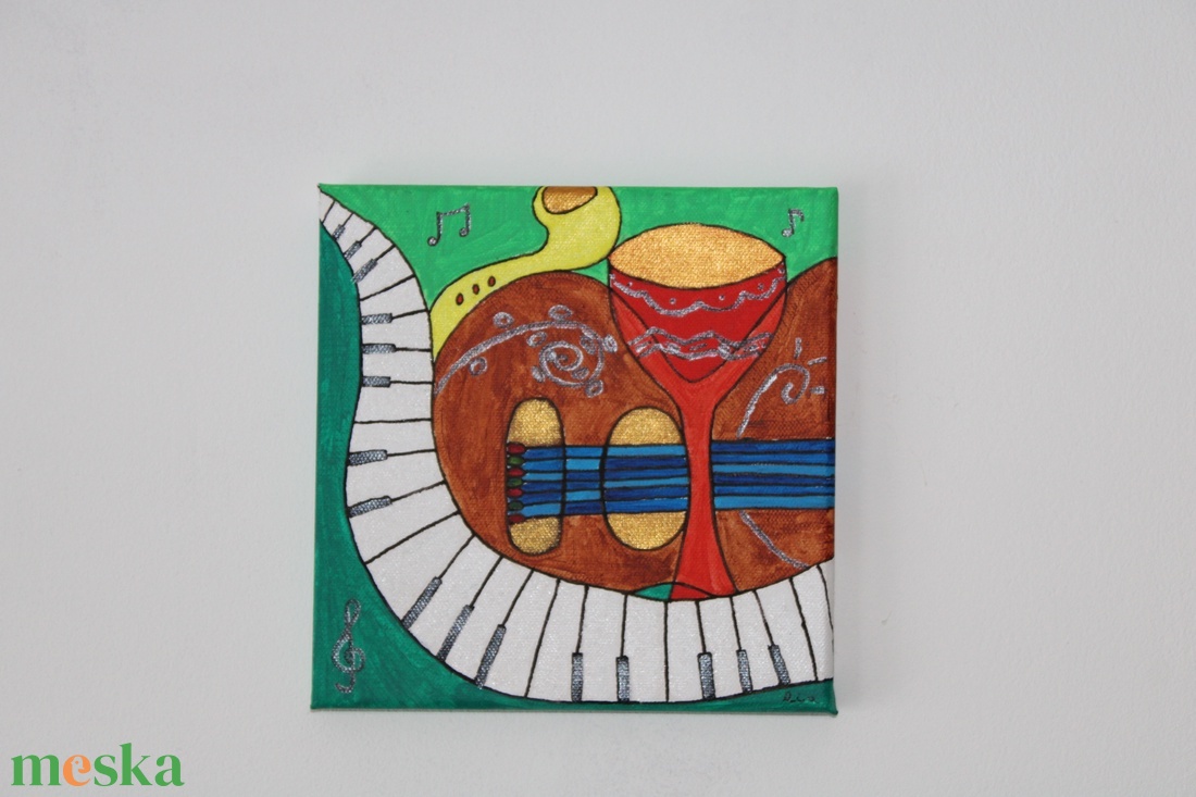 Zenebona festmény - művészet - festmény - akril - Meska.hu